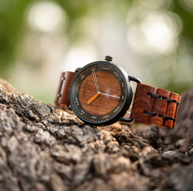 Reloj Bobo bird correa madera