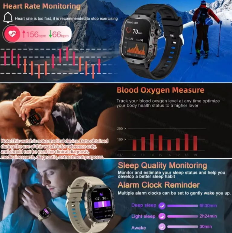 Reloj inteligente Smartwatch Qx11 Sport Militar Gris Oscuro Negro
