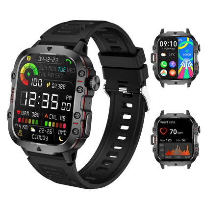 Reloj inteligente Smartwatch Qx11 Sport Militar Gris Oscuro Negro