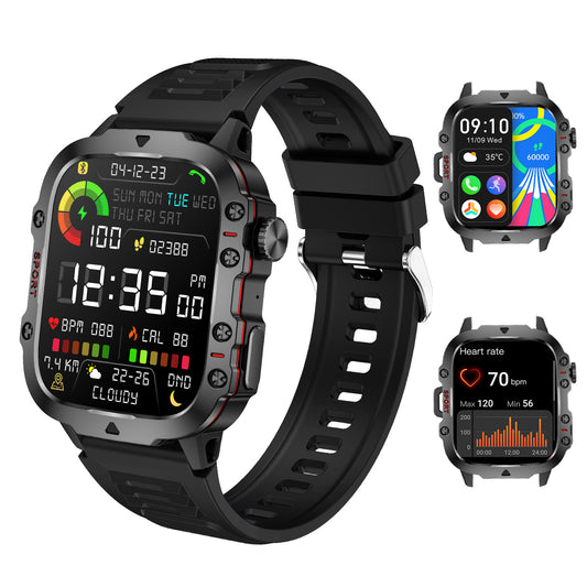 Reloj inteligente Smartwatch Qx11 Sport Militar Gris Oscuro Negro