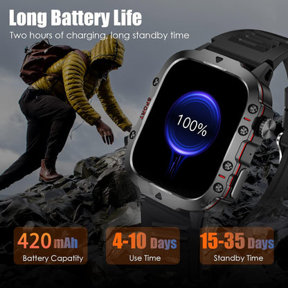 Reloj inteligente Smartwatch Qx11 Sport Militar Gris Oscuro Negro