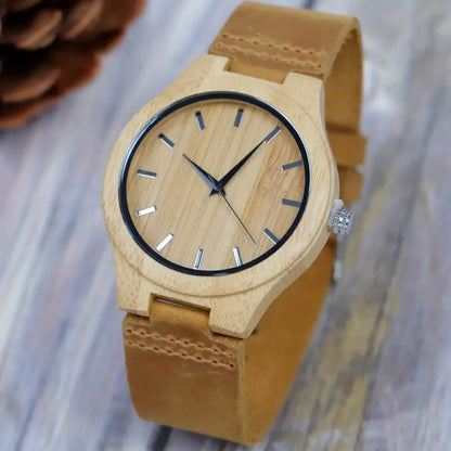 Reloj bambu madera