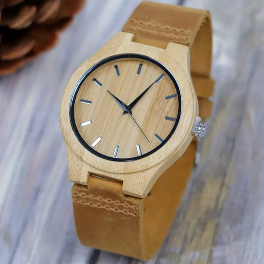 Reloj bambu madera