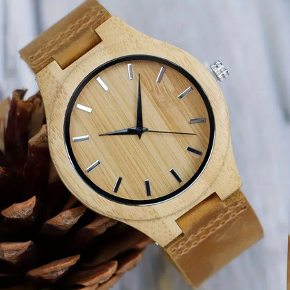 Reloj bambu madera