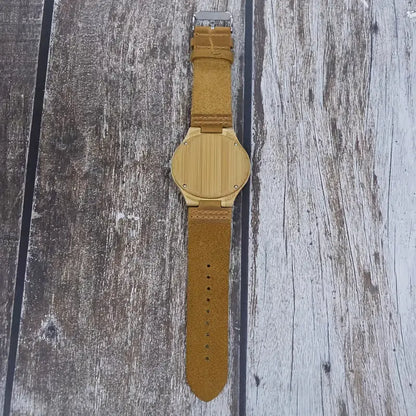 Reloj bambu madera