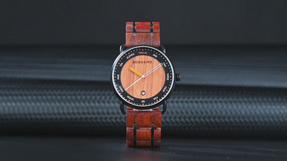 Reloj Bobo bird correa madera